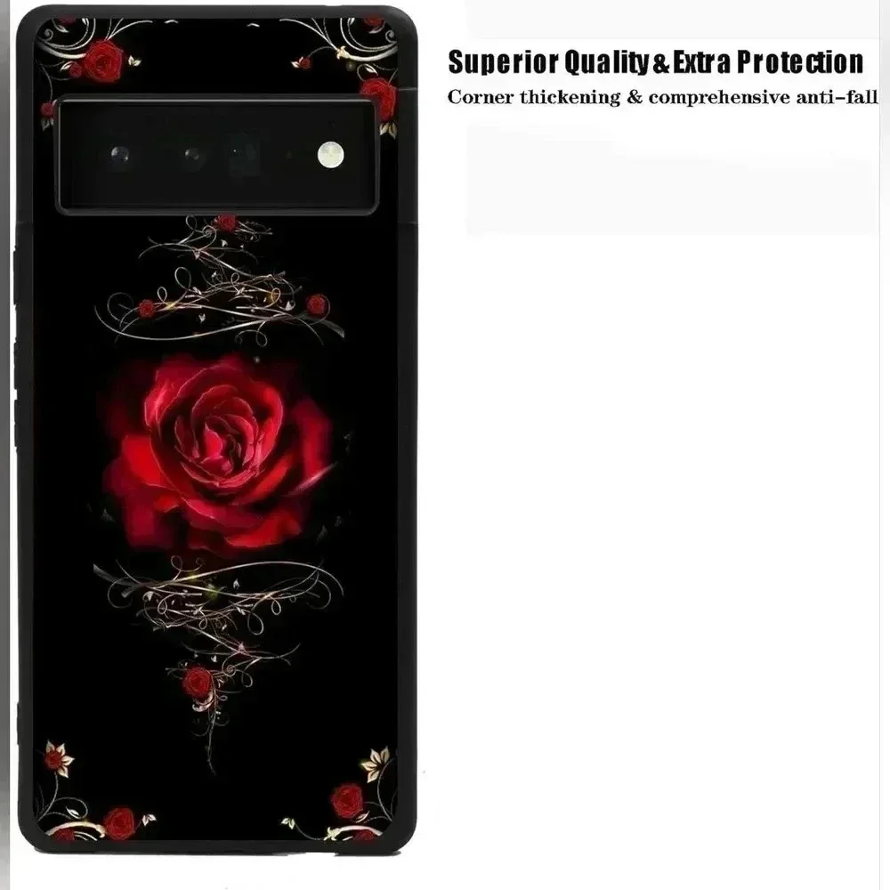 Google Pixel 6 Pro Case-Red Rose (NWT)